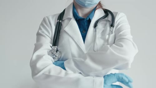 Medical Professional with Stethoscope and White Lab Coat