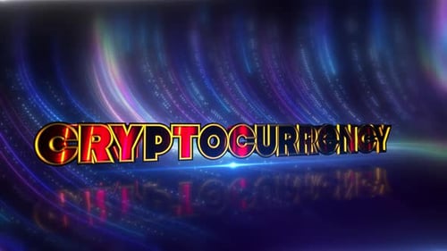 Cryptocurrency Futuristic Neon Text On Cybernetic Canvas