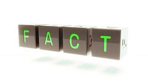 Fake News Social Media Fact on White Bg Able to Loop Endless