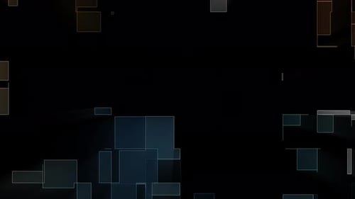 Les carrés numériques se déplacent de manière aléatoire dans le cyberespace