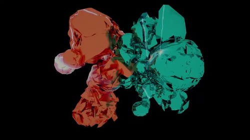 Abstract Energetic Geometric Forms with Light Pulses