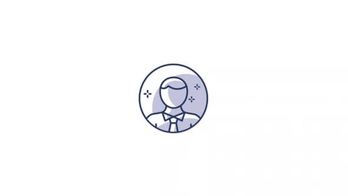 Minimalist Animated Person Icon for Business Profiles