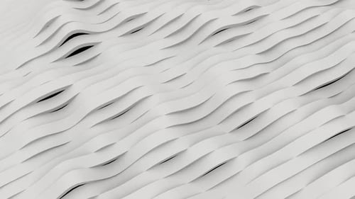 Abstract White Wavy Fluid Motion Background Loop