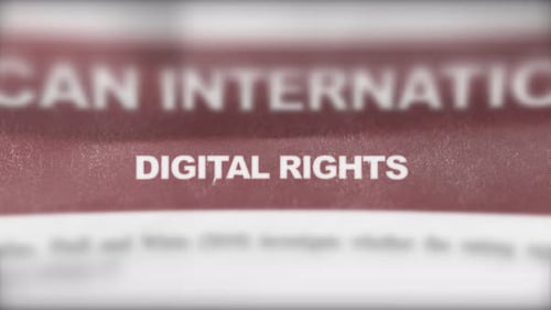 Animated Text Highlight: Digital Rights on a Document