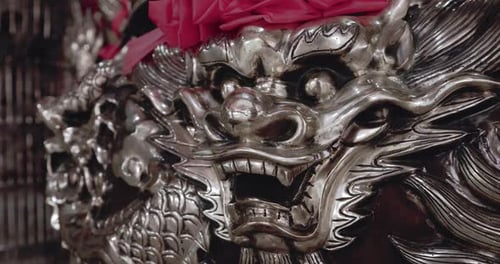 Sacred Dragon Bowl In A Temple