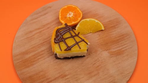 Orange Cheesecake Piece