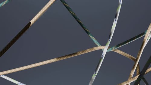 Complex Animated Intertwining Ropes Abstract Background