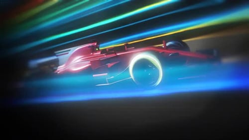 Dynamic Red Race Car Speed Motion Graphic