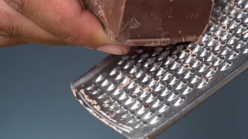 Shredding slab by hand for dessert