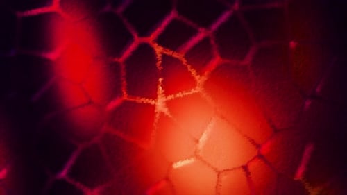 Dynamic Abstract Cellular Red Glow Background Loop