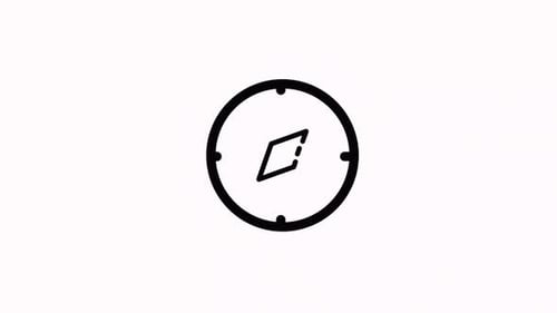 Animated Compass, Circle,icon Alpha Channel
