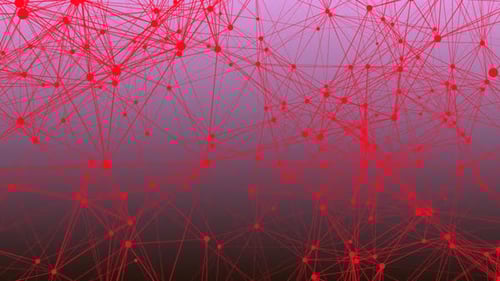 Red Abstract Plexus Network Animation Background