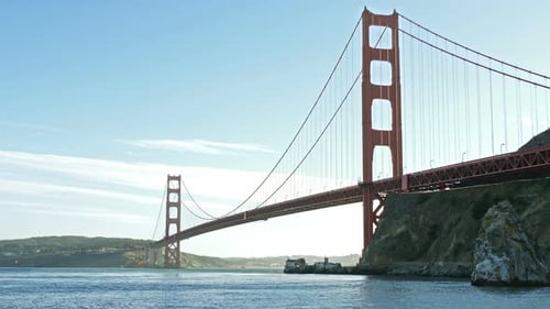 Golden Gate Bridge Daytime Wide Shot No People