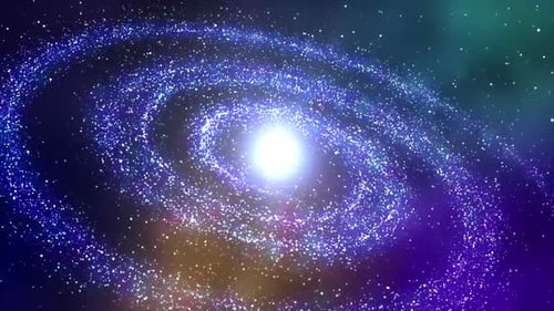Glittering Spiral Galaxy Animation for Space Backgrounds