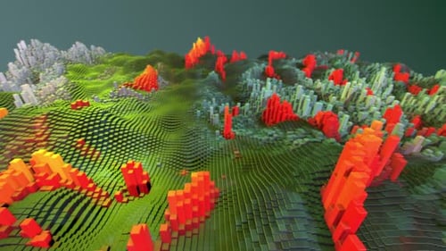 Abstrakte Bewegung rechteckiger Objekte 03