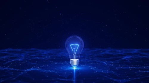 Light Bulb Idea Icon Circuit Board Light Bulb Made of Glowing Circuit Board Electrons Cyberspace