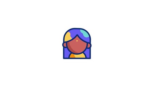 Animated Holi Festival Celebration Icon