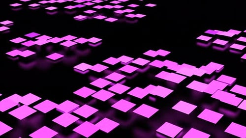 Pink Geometric Squares Abstract Motion Background