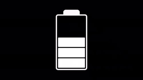 Flat Design Battery Charging Indicator Animation