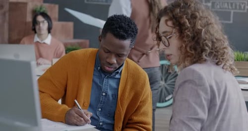 Teamwork in Modern Urban Office