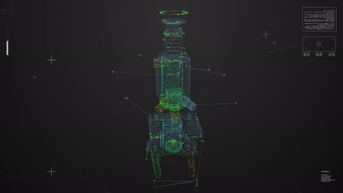 Digital Microscopy Display Wireframe Visualization