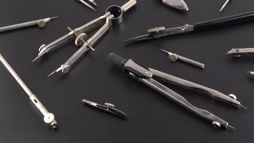 Set of Old Different Compasses