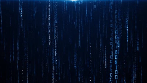 Tecnologia de fluxo de dados digital azul escuro