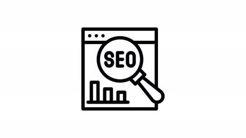 Animated SEO Search and Web Analytics Browser Window