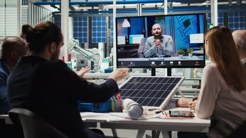 Experts Optimize Factory Equipment Energy Output During Videocall Meeting