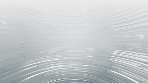 Clean White 3D Curved Bars Rotating in Modern Style