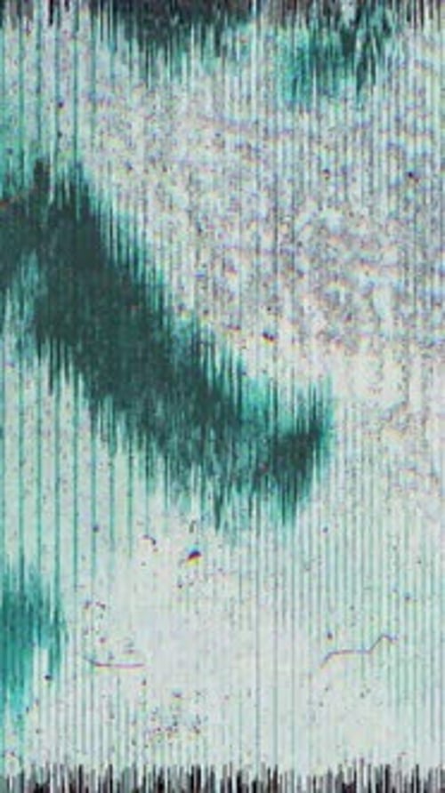 Vertical Abstract Glitch Overlay with Retro Texture and Grain