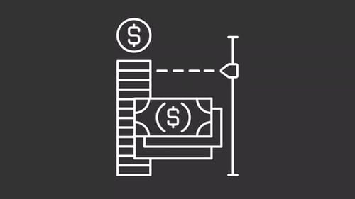 Animated transaction limit white icon