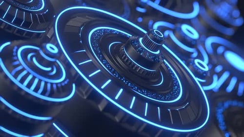 Futuristisches leuchtendes blaues abstraktes Design