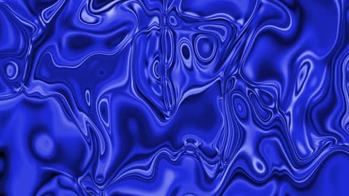 Dynamic Blue Fluid Metallic Abstract Motion Background Loop