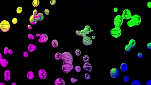 Vibrant Liquid Morphing Spheres Fluid Background Animation