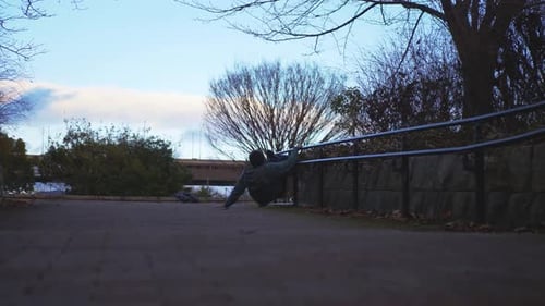 skater falls hard on their skateboard