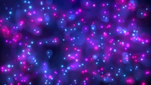 Abstract Glowing Neon Particles Loop Background