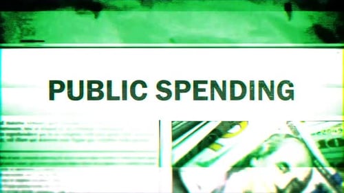 Public Spending Text Reveal with Glitch Effects