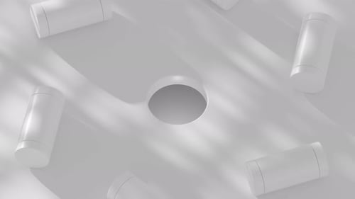 Rolling Cylinders 3D Loop Animation