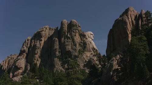 George Washington Framed Between Rocks at Mount Rushmore National Memorial South Dakota Abraham