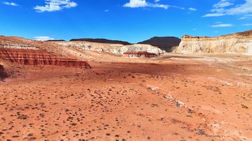 Aerial View of Striking Desert Landscape on Sunny Day