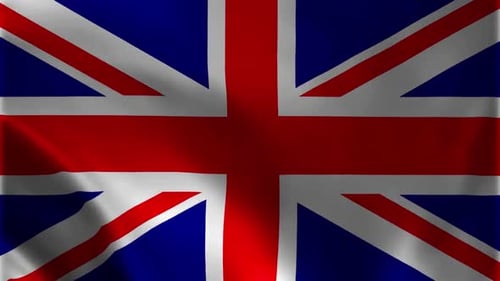 Realistic Waving United Kingdom Flag Animation