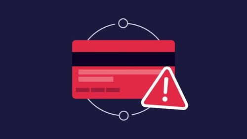 Secure Payment Warning About Credit Card Fraud.