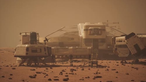 Mars Colony Set Up for Exploration and Research