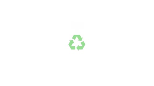 Vídeo de animación del icono del símbolo de reciclaje de baterías