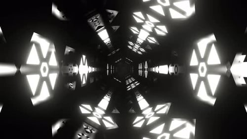 White Digital Strobe Light Vortex Background Vj Loop In 4K