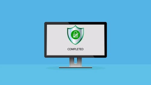 Animation Of Secure Access And Data Privacy, Cyber Security And Data Protection Concept