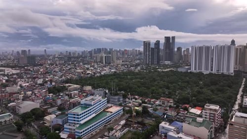 Panorama Of Different Districts Of Manila From Above