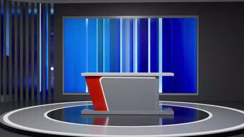 3D Virtual News Studio Ab0011 Hintergrundschleife