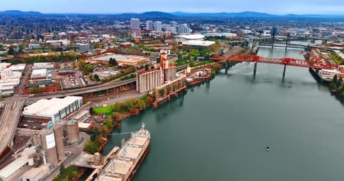 The Temco export terminal in Portland, Oregon, United States.